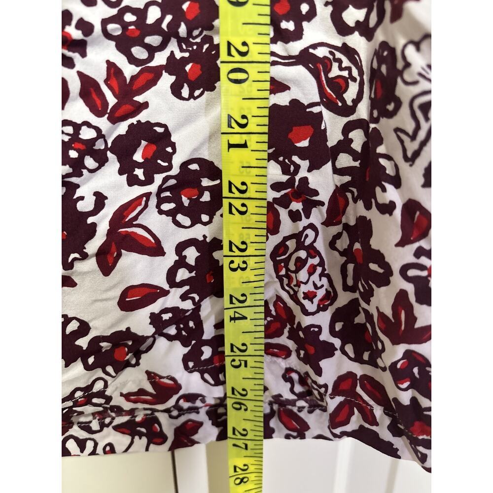 Vans Medium Floral Button Down Shirt Red White - Picture 5 of 7